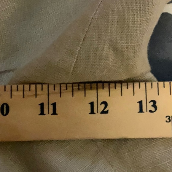 Lauren Ralph Lauren Women’s Tan Lined Linen 100% Linen Wide Leg Trousers Size 14 - Picture 13 of 14